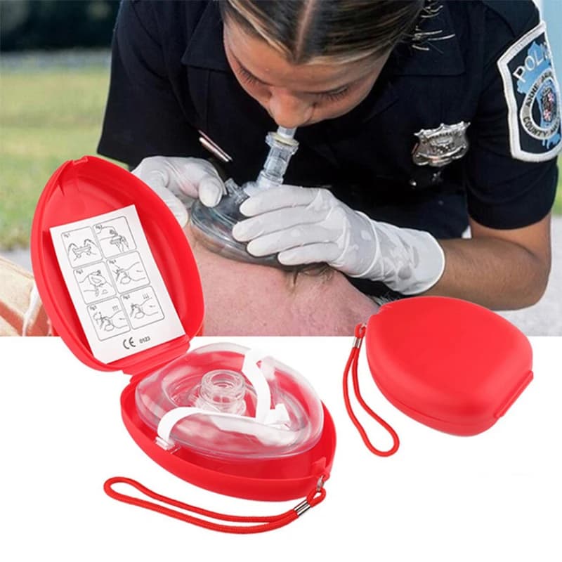 New Artificial Respiration One-Way Breathing Valve Mask First Aid CPR Training Breathing Mask Protect Rescuers Mask Accessories
