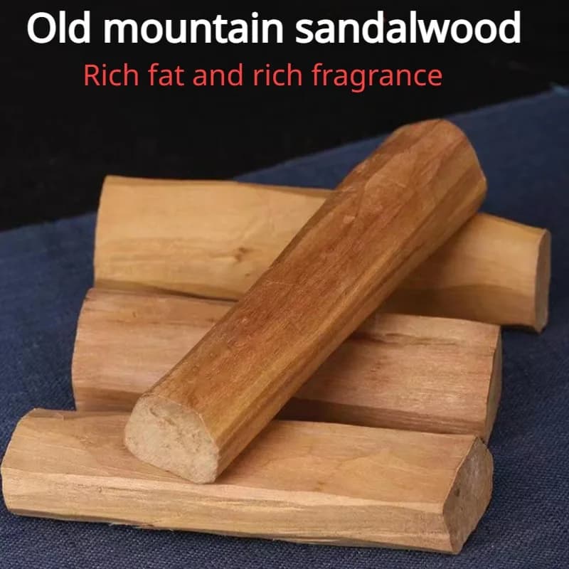 Vecchia montagna legno di sandalo Log materiale naturale selvaggio africano legno di sandalo purificazione dell'aria intagliato Buddha perline materiale per aromaterapia