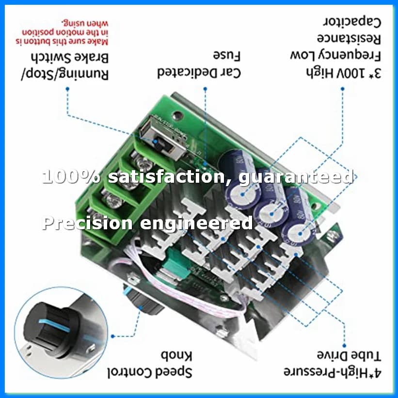 DC Motor Speed Controller PWM Controller, 7-70V 30A Adjustable PWM Motor Speed Regulator 12V 24V 36V 48V-A73M