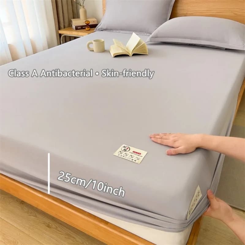 1 Piece Sheet with Antibacterial Angles for Queen Bed, Unit Tint, Anti-slip, Adjustable Cover for Single Beds and Weddings