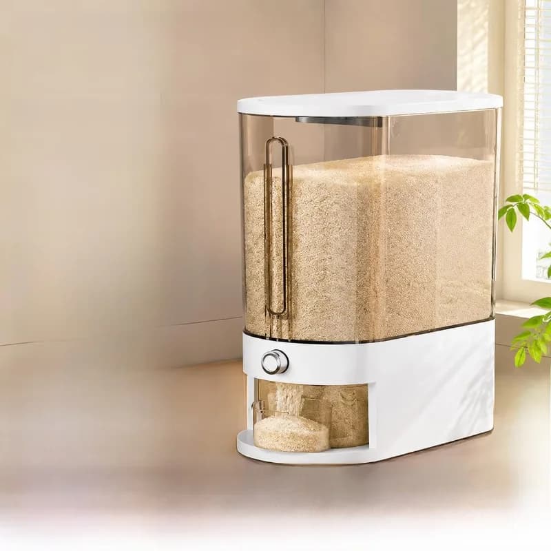 High Capacity Automatic Rice Bucket Food Grade Moisture Proof Insect Proof Home Use Premium Plastic Kitchen Storage Container