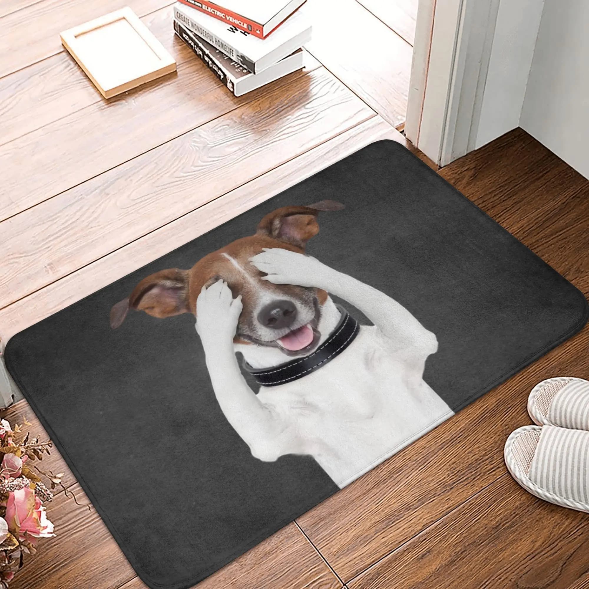 Divertente Jack Russell Terrier Zerbino Antiscivolo Ingresso Cucina Porta del bagno Tappetino Amante dei cani Camera da letto Balcone Tappeto