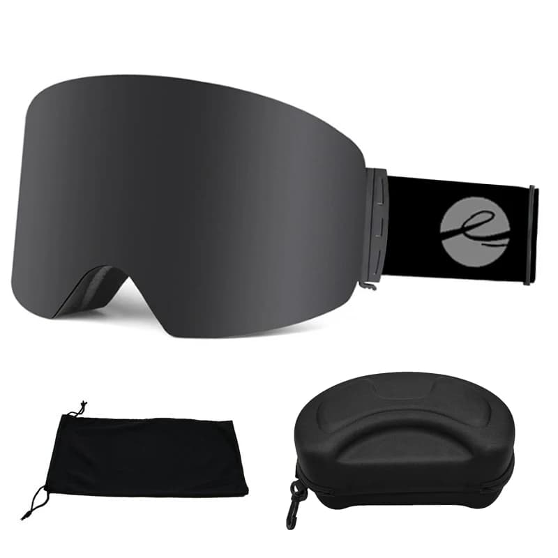 LOCLE OTG Occhiali da sci Maschera da snowboard per uomo Donna Occhiali da sci Anti-appannamento Cilindrico UV400 Moto Occhiali da motoslitta Adulto