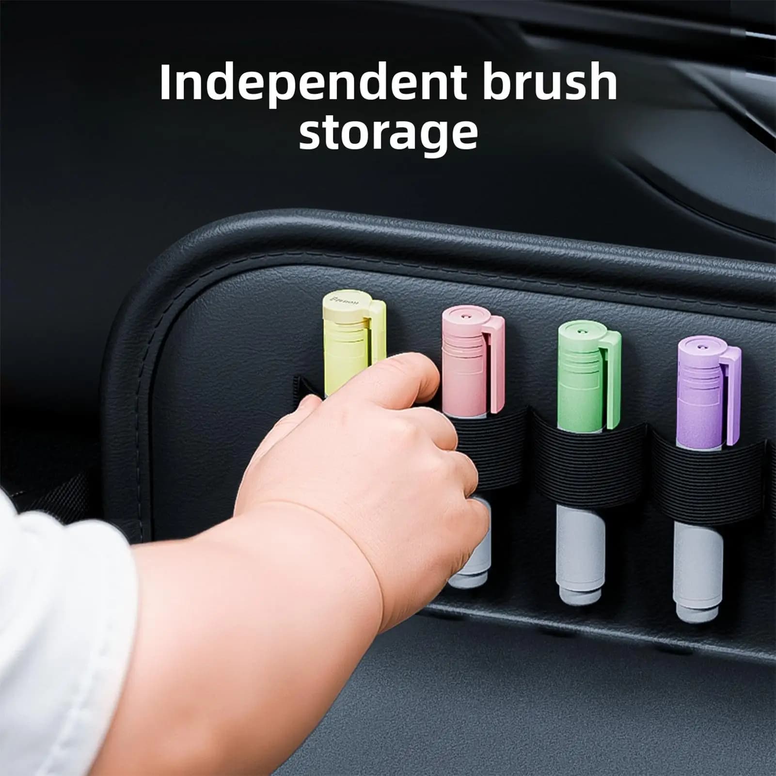 Vassoio da viaggio per bambini in pelle PU per seggiolino auto per bambini Organizzatore da scrivania portatile Supporto da tavolo per tablet Laptop Tazza Snack