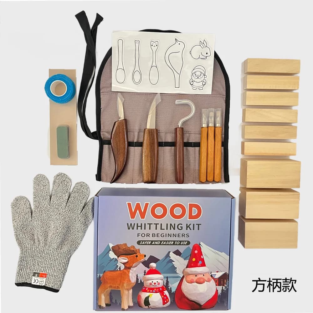 Set of carving knives Gift box Set of carving knives for woodworking 21 pieces for wood modeling Craft artist Woodworking tools