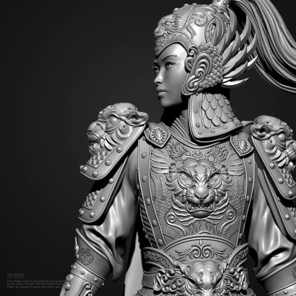 38mm 50mm 75mm Ancient Female General Resin White Mold Needs To Be Polished and Assembled By The Players