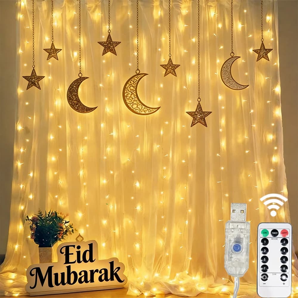 Luci Fatate LED USB con 8 Modalità di Illuminazione per Casa, Eid Mubarak 2026, Matrimoni, Decorazioni per la Festa della Mamma e Ramadan