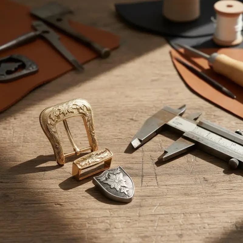1/2 Set Fibbia per Cintura Stile Antico Vintage in Metallo con Incisione Floreale, Chiusura a Perno Classica per Jeans, Accessorio per Costumi Festivi in Pelle