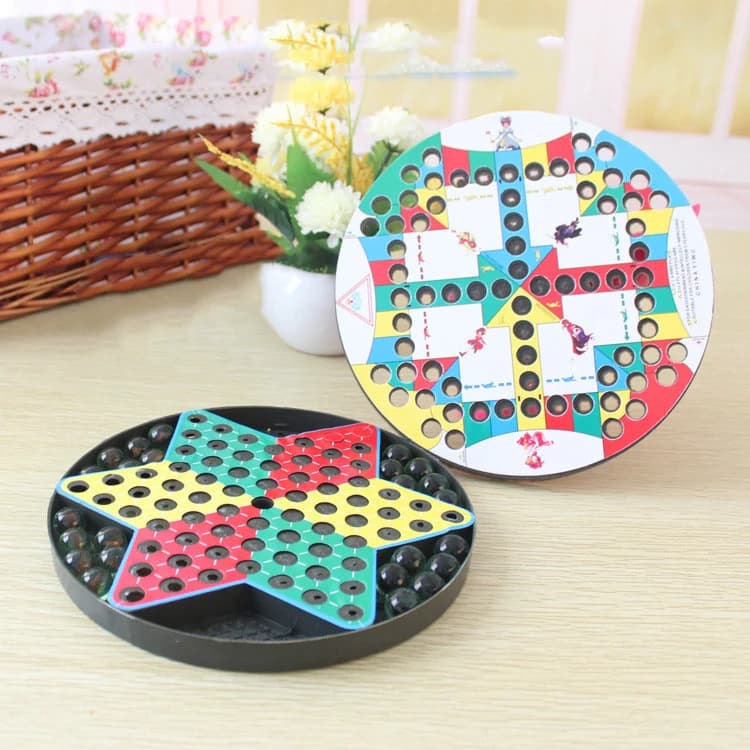 Scacchiera 2 In 1 dama gioco da tavolo scacchi volanti Flight Puzzle Set giochi da tavolo educativi giocattolo per regalo per bambini