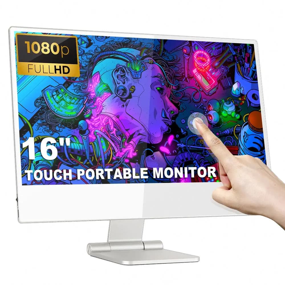 Supporto magnetico portatile da 16 pollici 1080P da 180 gradi regolabile ultra-sottile leggero IPS estende il monitor dello schermo da viaggio per laptop