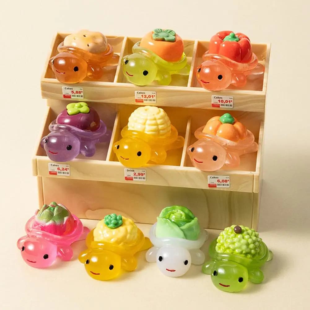 Cute Mini Luminous Turtle Ornaments Glowing in The Dark Miniatures Turtle Micro Landscape Kids Toys Home Decor Gift