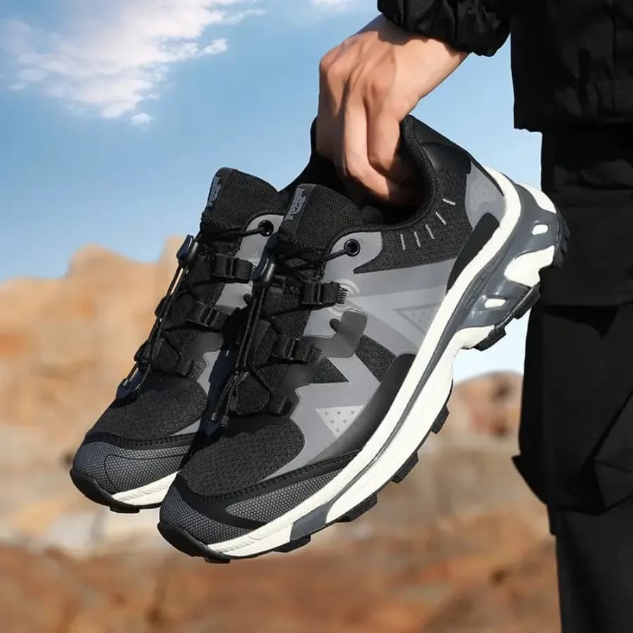 Scarpe da Trekking per Uomo - Sneakers Traspiranti Antiscivolo con Ammortizzazione e Suola Bassa, Adatte per Trail Running