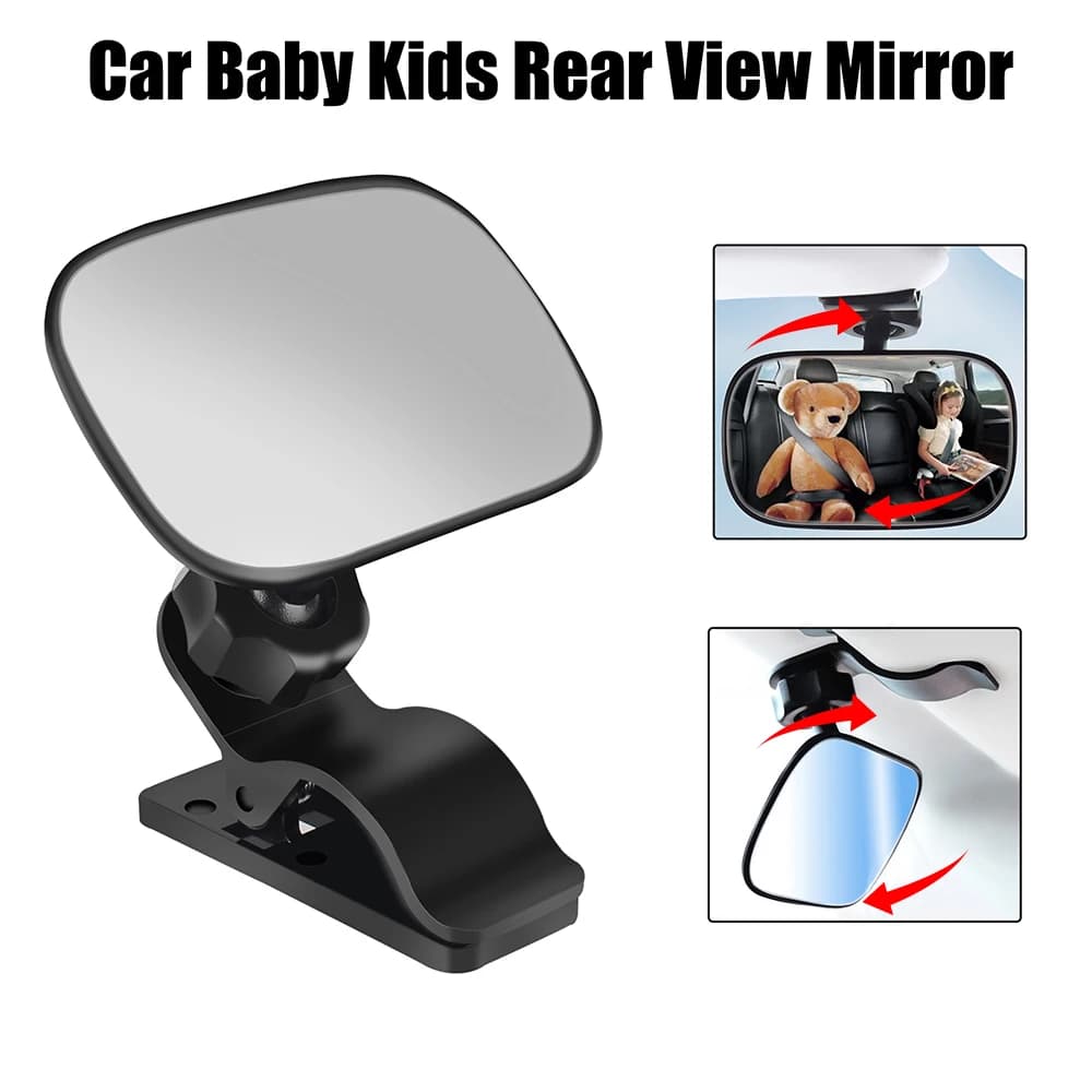 360 rotazione 2 in 1 Auto Ornament seggiolino Auto Baby Kids View Mirror Mini Monitor di sicurezza universale regolabile