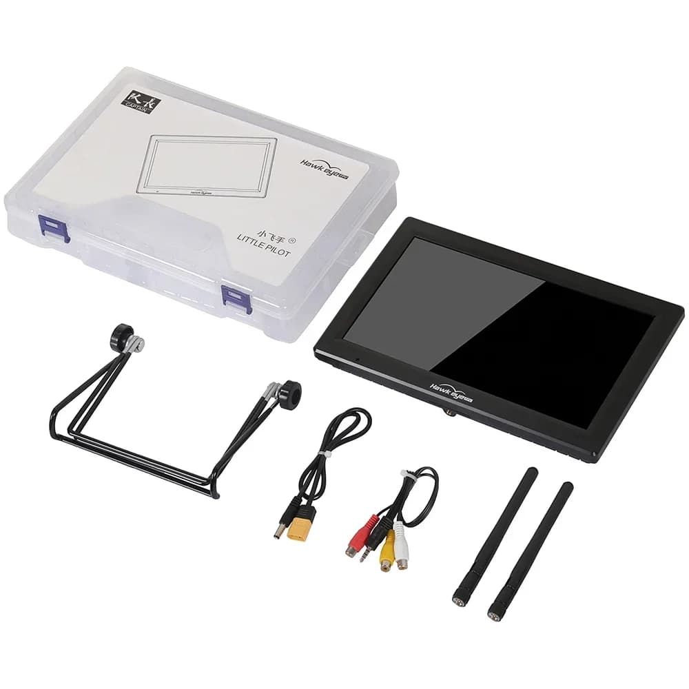 Hawkeye Little Pilot Captain X Monitor FPV 10.2", double 5.8G RX/1000lux/DVR/HDMI, X Band support and -99 dB sensitivity for drone