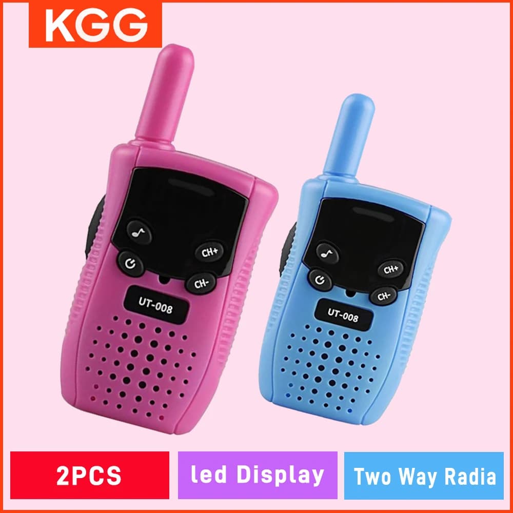 Bambini 2PCS Walkie Talkie Bambini Ricetrasmettitore portatile A lungo raggio Walkie-Talkie portatile Giocattolo Radio bidirezionale Ragazzi Ragazze Regali