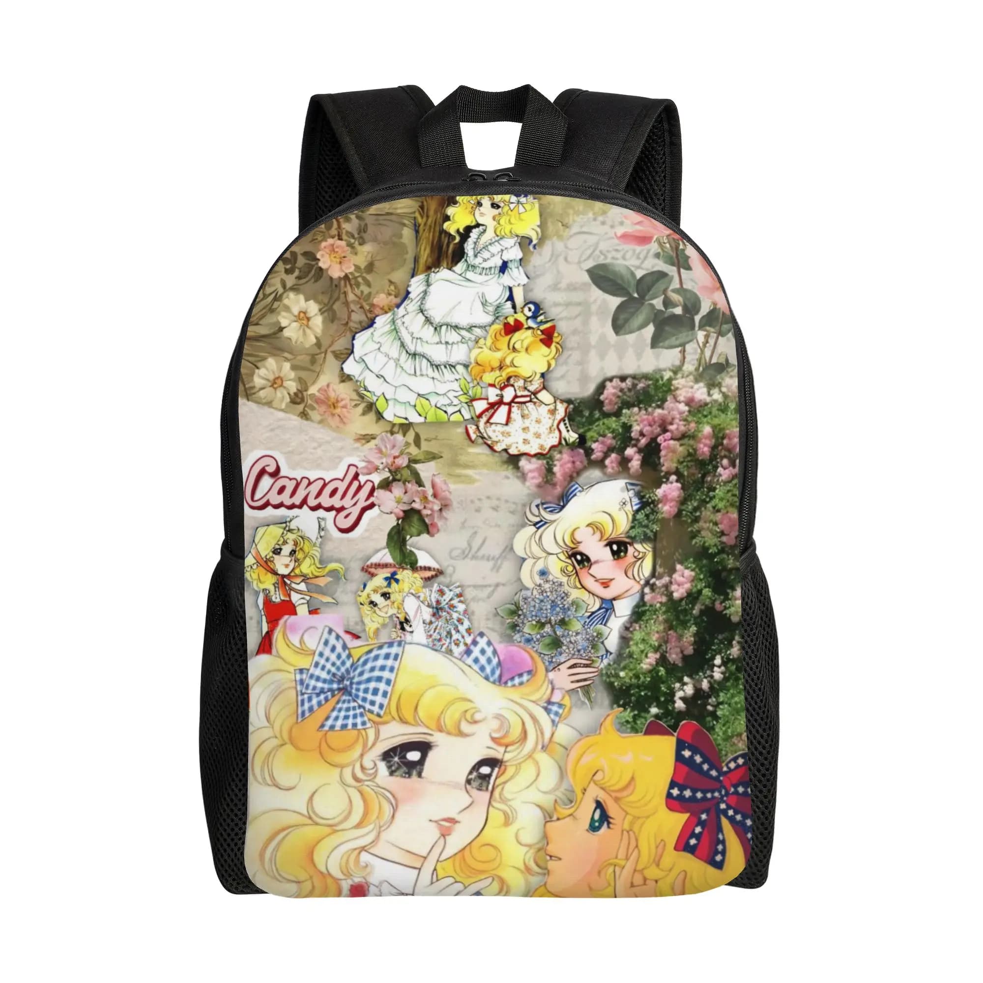 Zaino Giapponese Candy Candy per Ragazze, Uomini e Donne, per Scuola Superiore, Escursionismo, Viaggi, Anime, Manga, Borsa in Tela per College e Sport