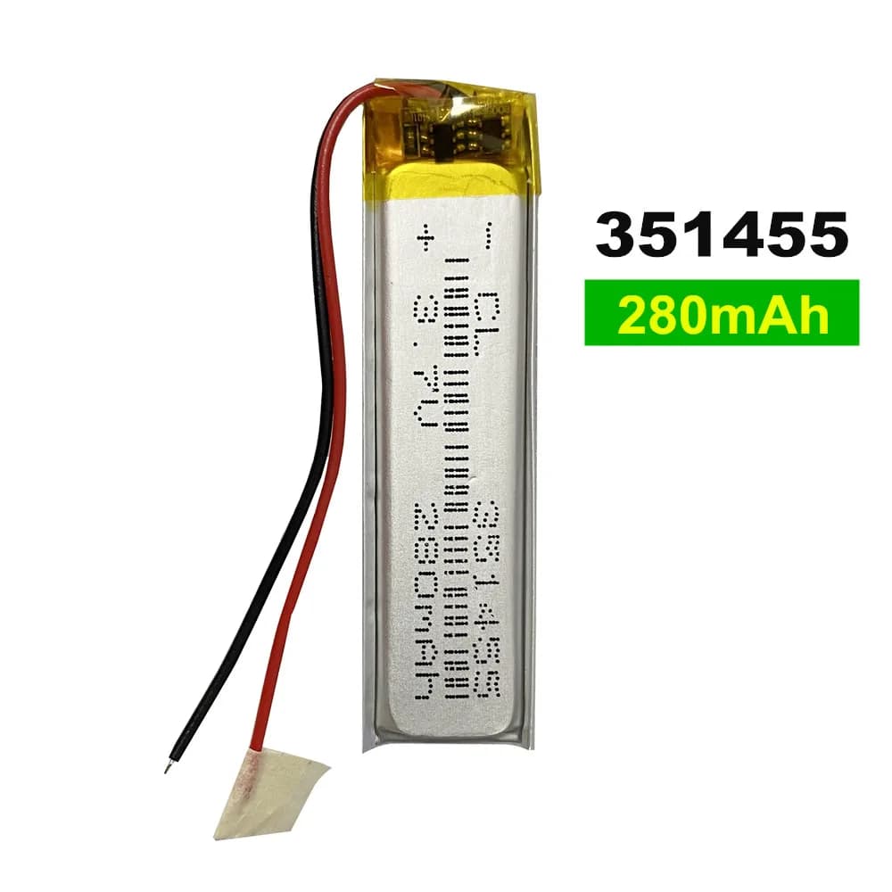 351455 301455 401560 3.7V 280mAh Rechargeable Li-Polymer Battery For MP3/4 GPS remote controller bluetooth speaker DVD LED lamp