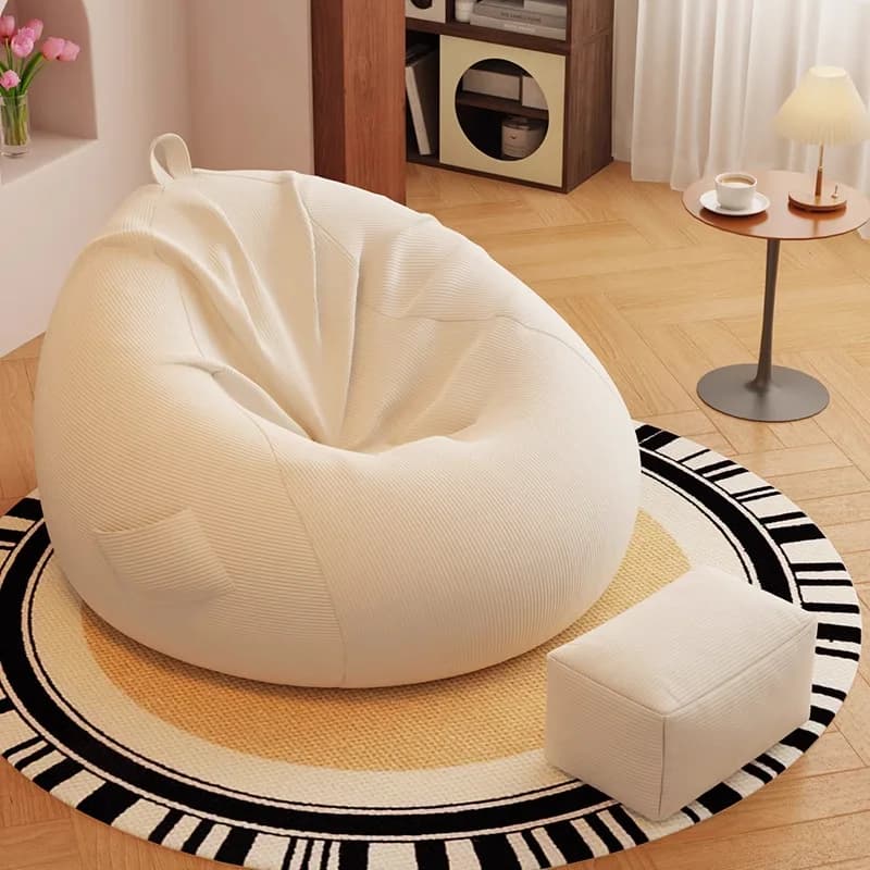 Divani Pouf di Lusso per Soggiorno con Imbottitura, Piccoli Divani Pouf Imbottiti, Poltrona Letto Pigra per Camera da Letto