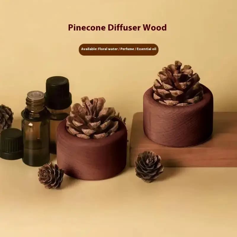 Diffusore di fragranze naturali dal design sferico 1 pezzo per l'arredamento della camera da letto Aromaterapia con oli essenziali in legno