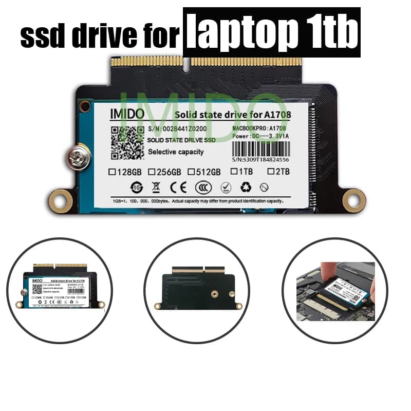 SSD Portable 1tb Hardrive For Macbook Pro A1708 Retina 13.3 Inches Great For Mac Device 256g 512gb 128gb Nvme Wholesale