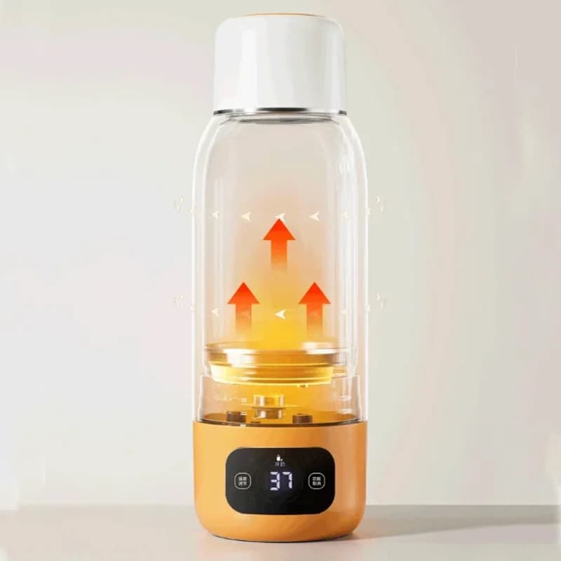 TXF【Affidabile】Bollitore Elettrico 100-240V 600ML, Tazza Riscaldante Portatile da Viaggio, Teiera Intelligente con Temperatura Regolabile