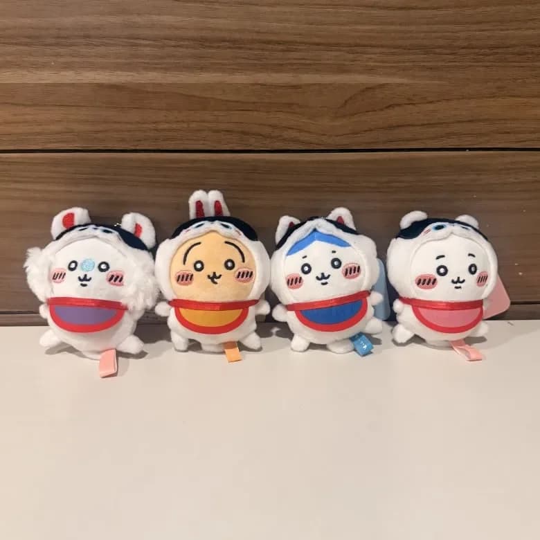 Portachiavi in peluche a forma di grembiule Usagi Hachiware Momonga, ciondolo per borsa, simpatico regalo cartone animato per ragazzi e ragazze