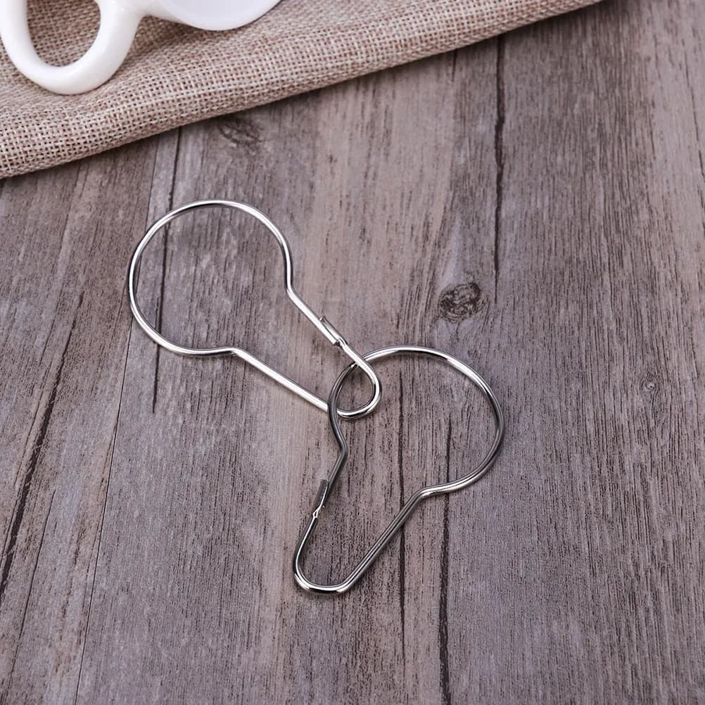 50 Pezzi Ganci per Tenda Doccia a Forma di Zucca, Fibbie per Bagno, Antiruggine, Anticorrosione, Accessori per il Bagno