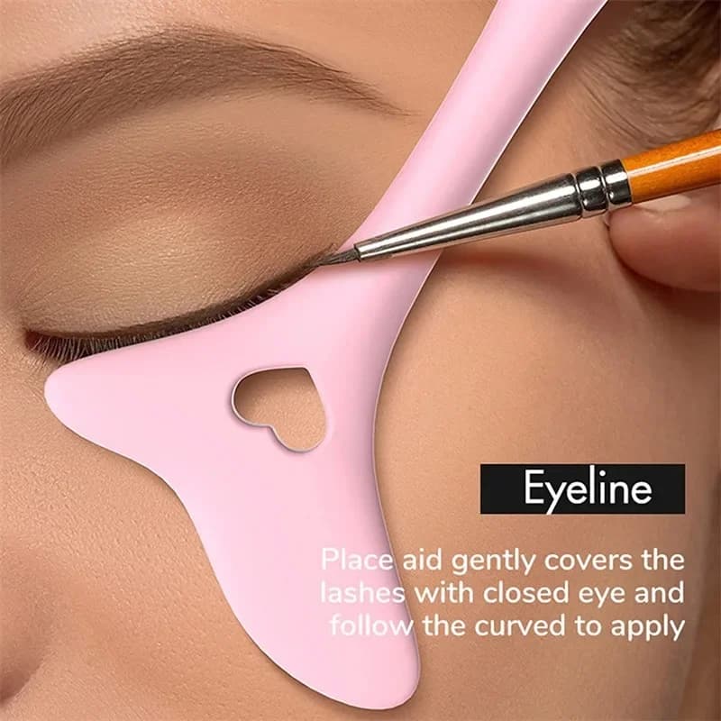 Wholesale Multifunction Eyeliner Stencils Silicone Eyeliner Tips Help Drawing Lipstick Help to wear Reusable Makeup Tools