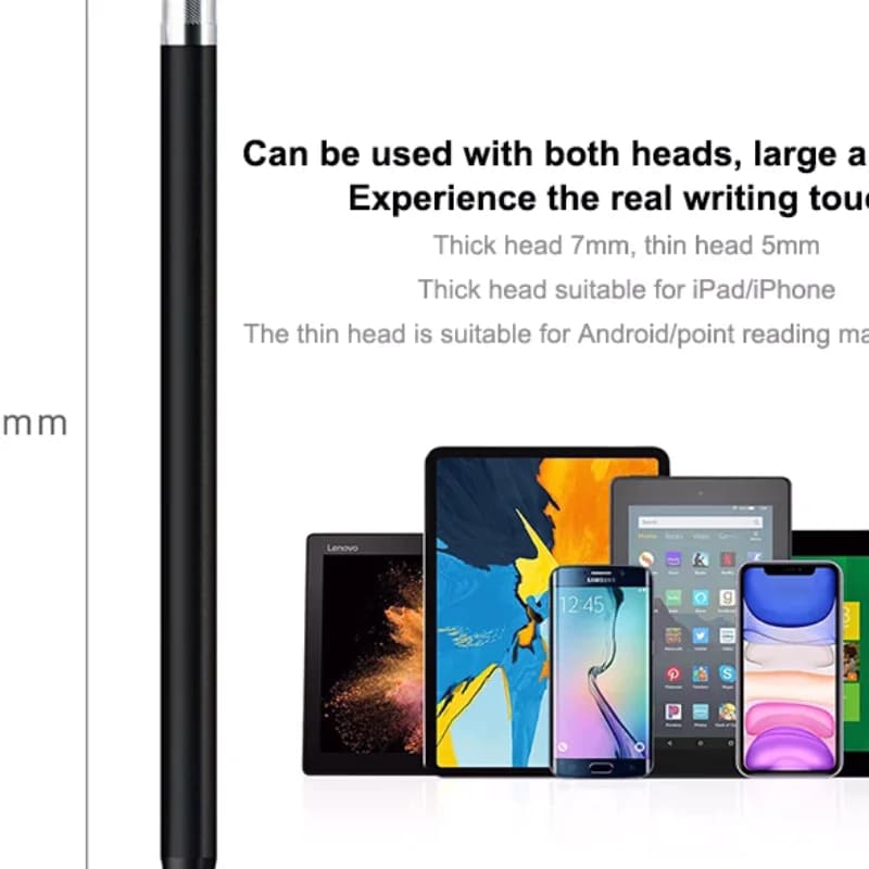 Offerta imperdibile! Penna stilo capacitiva in fibra di rete con doppia punta, penna per disegno per smartphone con schermo capacitivo universale