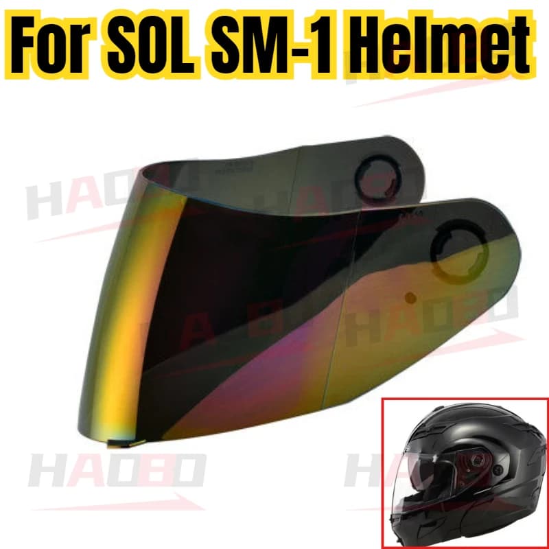 Visiera Parasole per Casco Moto SOL SM-1 SF-1 2 3, Lente di Ricambio per Casco SOL SM-1, Accessori per Parabrezza