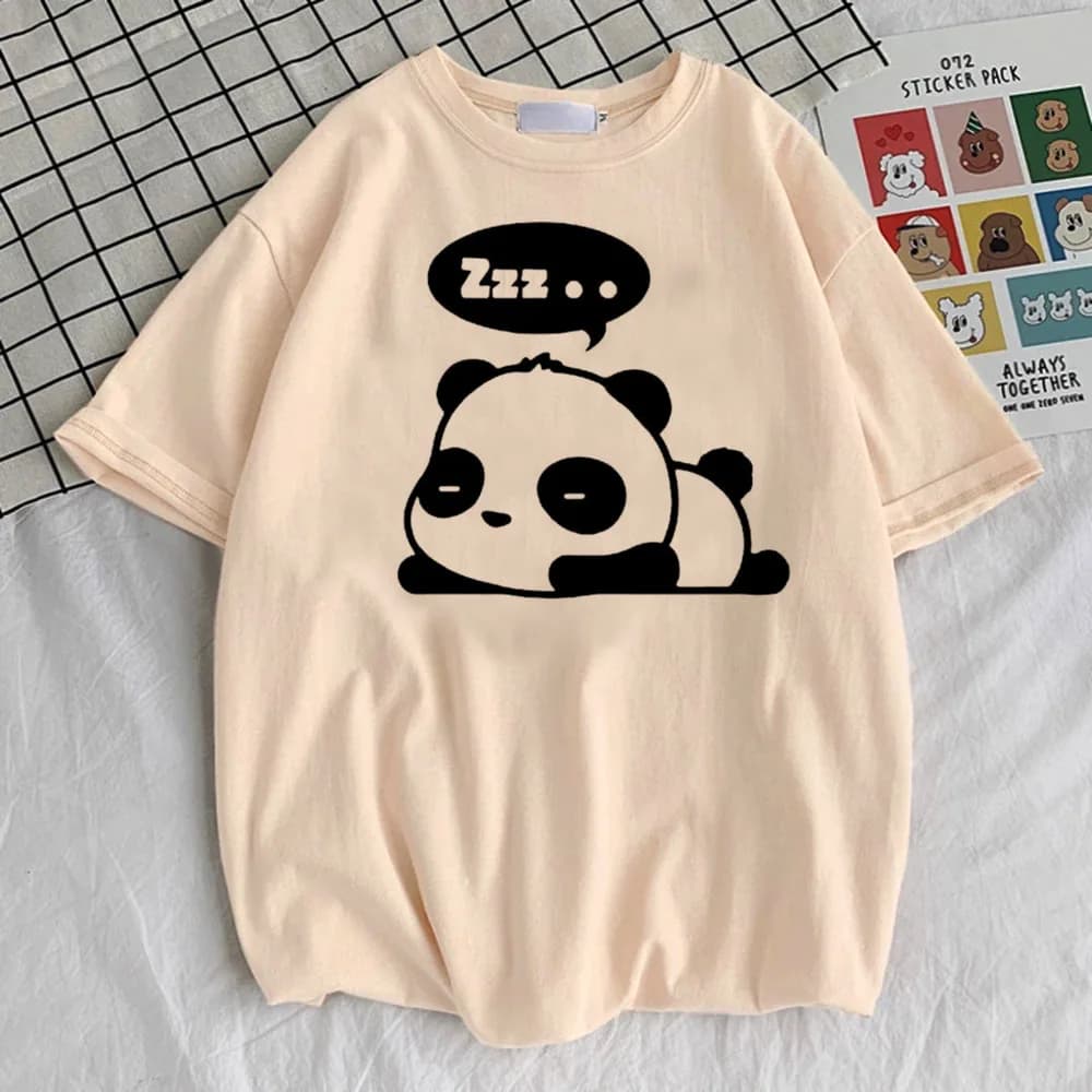 Panda top tees teenager Classic Pop Culture Digital donna Maglietta hip hop grafica anni 2000 University Digital Pastel Y2k