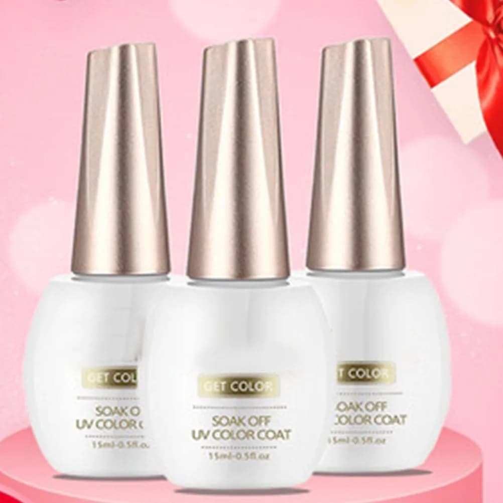 2Pcs No Cleanse Gel Polish Top Coat Quick Dry Soak Off Long Wearing Shiny Finish for Salon Home Manicure Nail Art Design