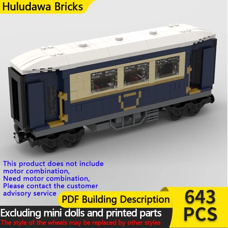 City Car Model MOC Building Bricks Railway Express Train Wagon Modular Technology Children Holiday Gifts Assemble Toys Suit
