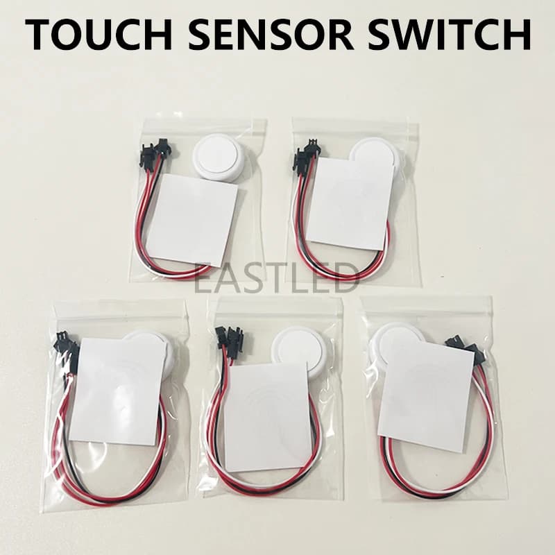 5PCS 2Pin Partizione Interruttore del Sensore di Tocco Dimmer con Spina SM2.54 Sensore di Sweep A Mano Attraverso Il Legno 3.7V/5V/12V/24V per la Striscia LED