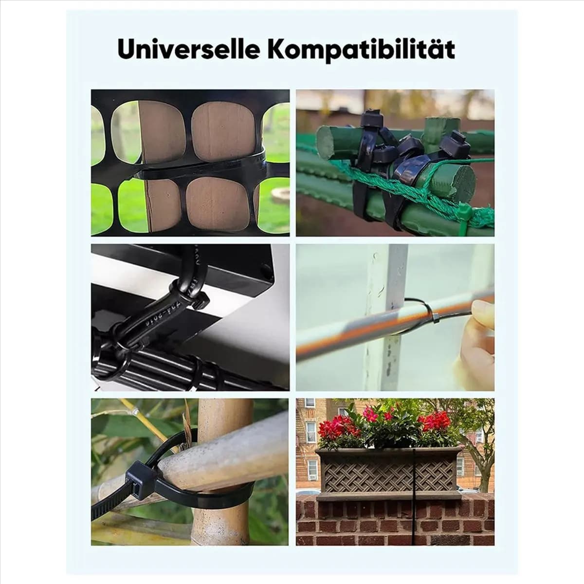 Confezione da 400 fascette stringicavo resistenti da 30 cm, fascette in plastica robuste da 7,6 mm con resistenza alla trazione di 70 kg