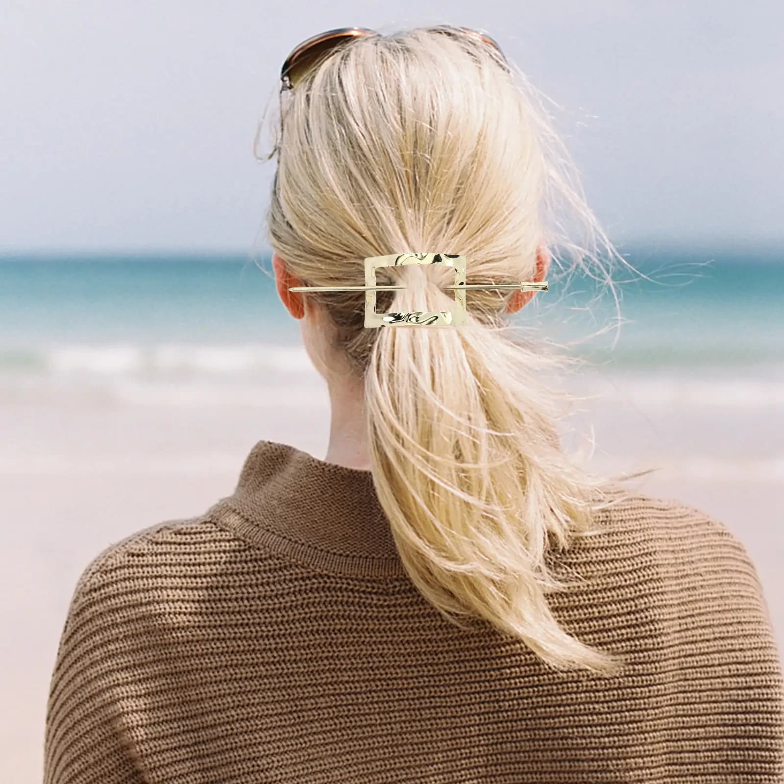 2 Pezzi Fermagli per Capelli in Metallo Vintage, Accessori Squisiti per Chignon, Design Elegante e Durevole, Copri Chignon