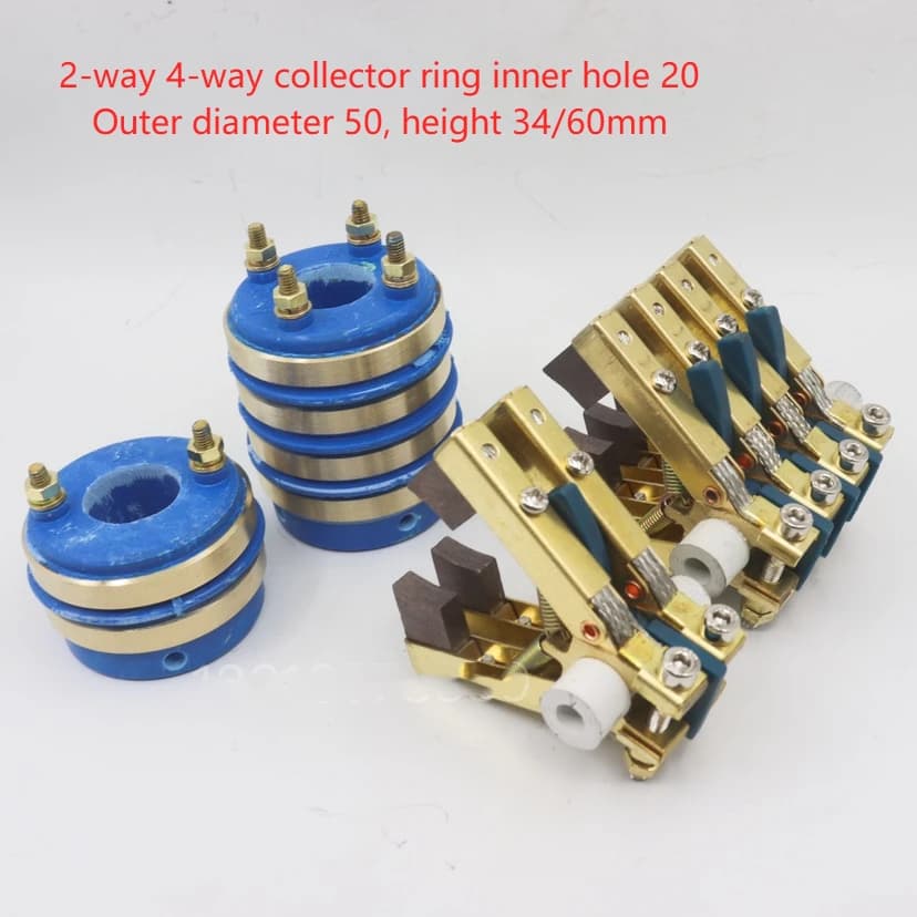 2 Road 4Road Collector Ring 20x50 Spazzola di carbone Telaio a spina di pesce 6x12 Anello conduttivo Accessori per macchine confezionatrici