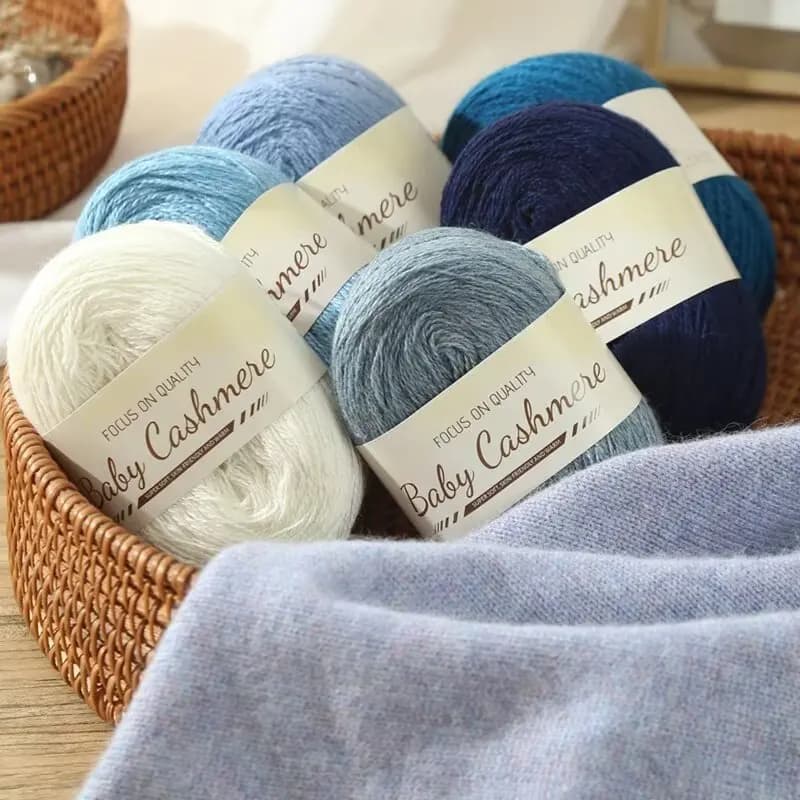 300g Luxury Cashmere Yarn for Knitting, Lana Morbida Handmade for Knitting and Winter Scarves, 1 pc = 6 Wire = 300g