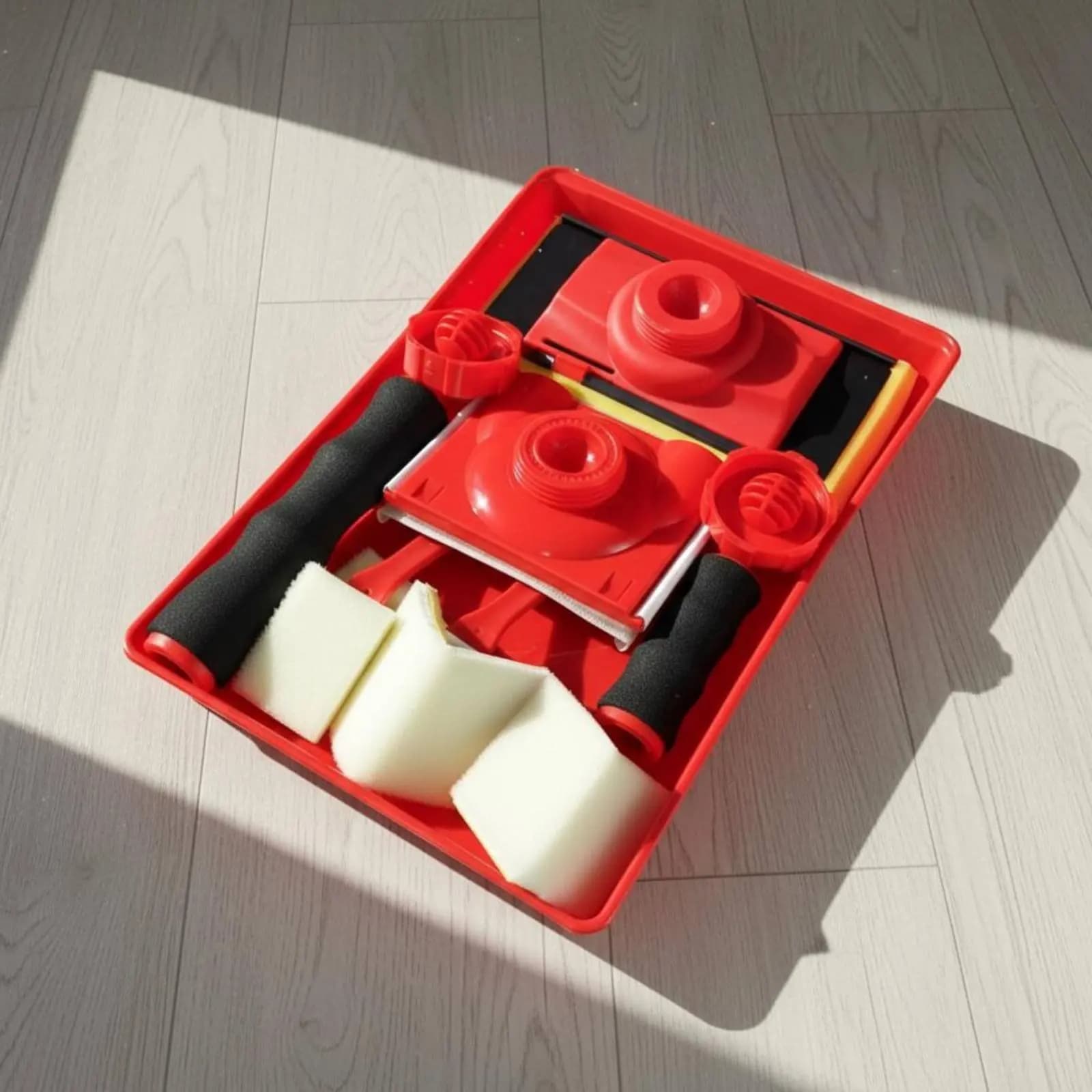 Rullo per Pittura con Manico Girevole e Asta di Prolunga, Compatibile con Kit Rullo in Schiuma, Strumento per Pittura con Pennello Angolato, Facile da Pulire