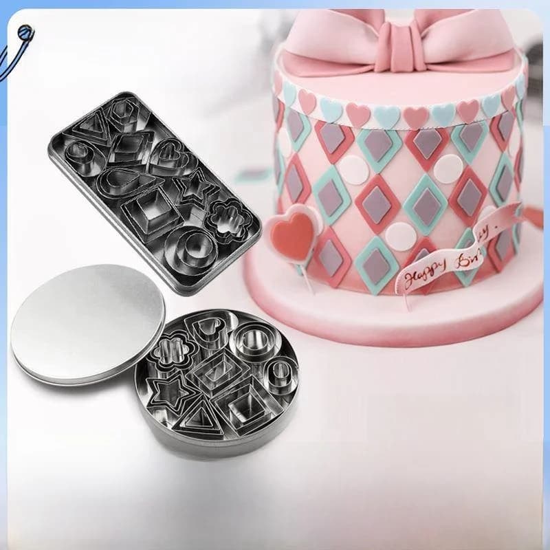 Set da 30 Pezzi in Acciaio Inossidabile per Biscotti, Stampi per Verdure, Stampi Geometrici, Accessori da Forno per Bambini
