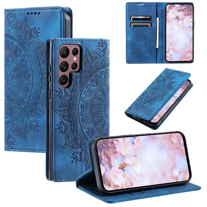 Custodia a Portafoglio Magnetica in Pelle per Samsung Galaxy S26 Ultra S25 S24 S23 FE S22 S21 S20 S10 Plus Note 20 con Scomparti per Carte