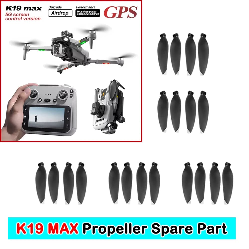 K19 Max GPS Drone Brushless Quadcopter Elica Spare Parts K19 MAX K19 Main Blade Maple Leaf Roll Wing Accessories 8 Pz/set