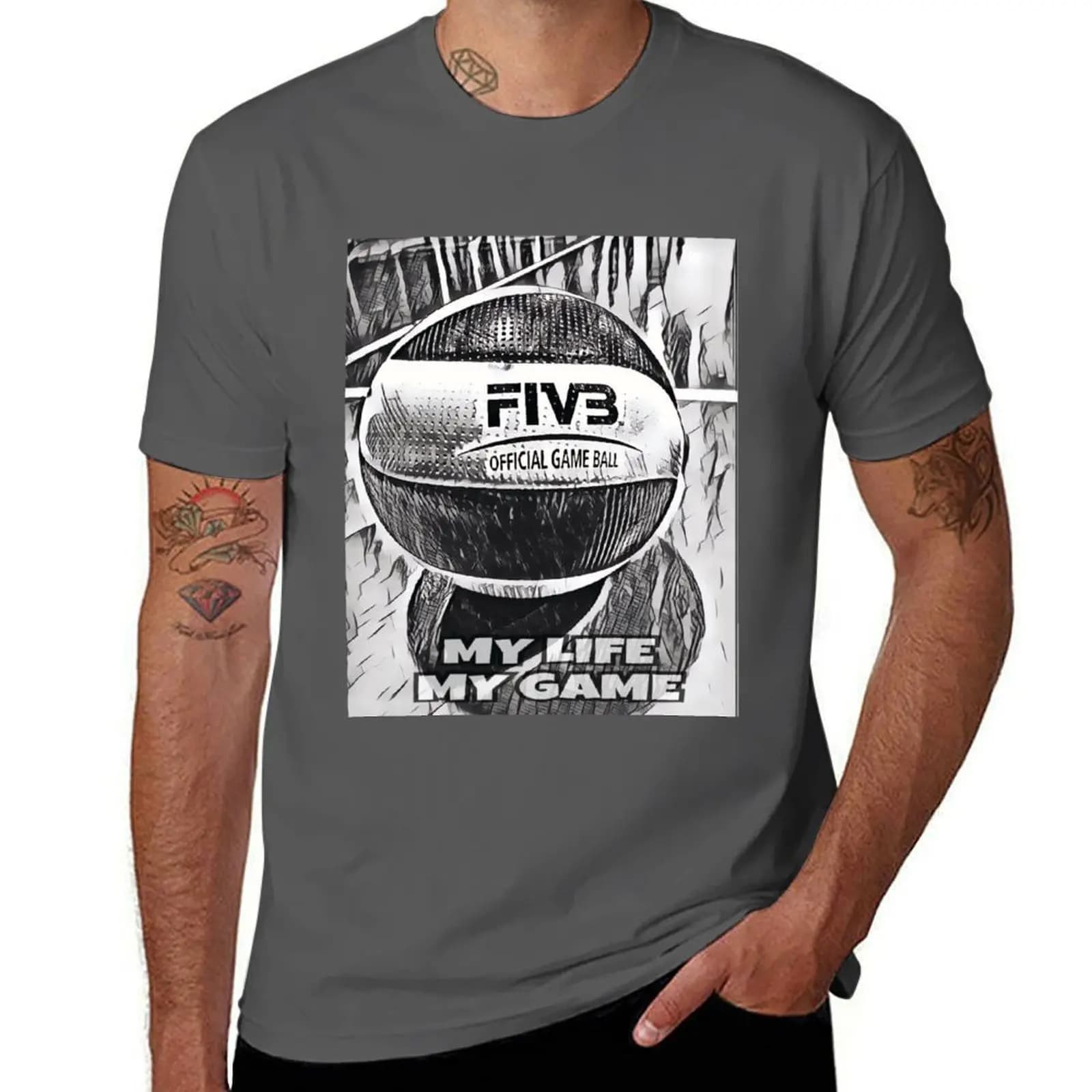 My Life My Game T-shirt for volleyball players, gift idea, large casual t-shirt for everyday use