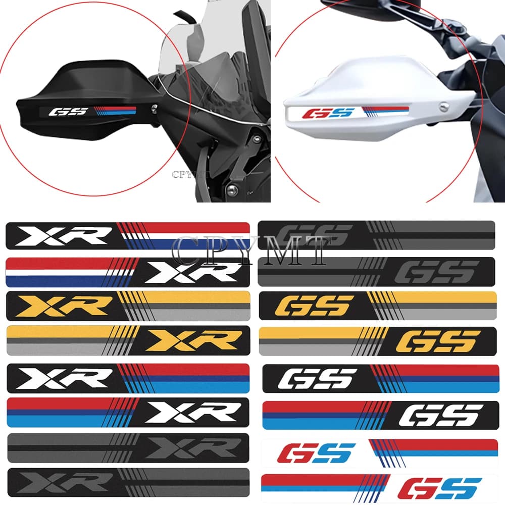 Misura per GS Adventure R1250GS R1200 G310gs RT F900 XR Moto Protezione Della Mano Scudo Adesivi Paramani Decoratio Decalcomanie