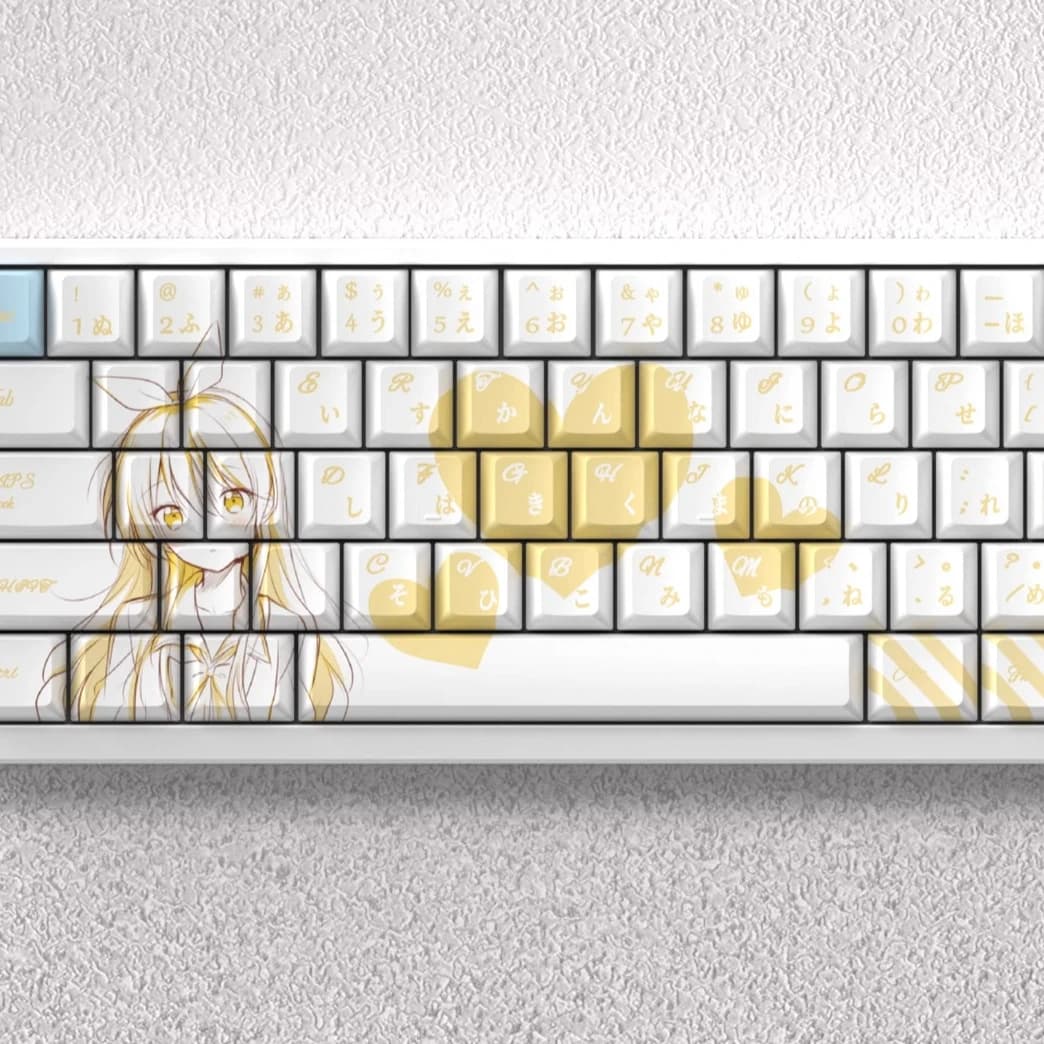 73 tasti Kirisaki Chitoge Copritasti Nisekoi Tema Chreey PBT Dye-Sub Copritasti personalizzati per Wooting 60 65 68 Tastiera meccanica