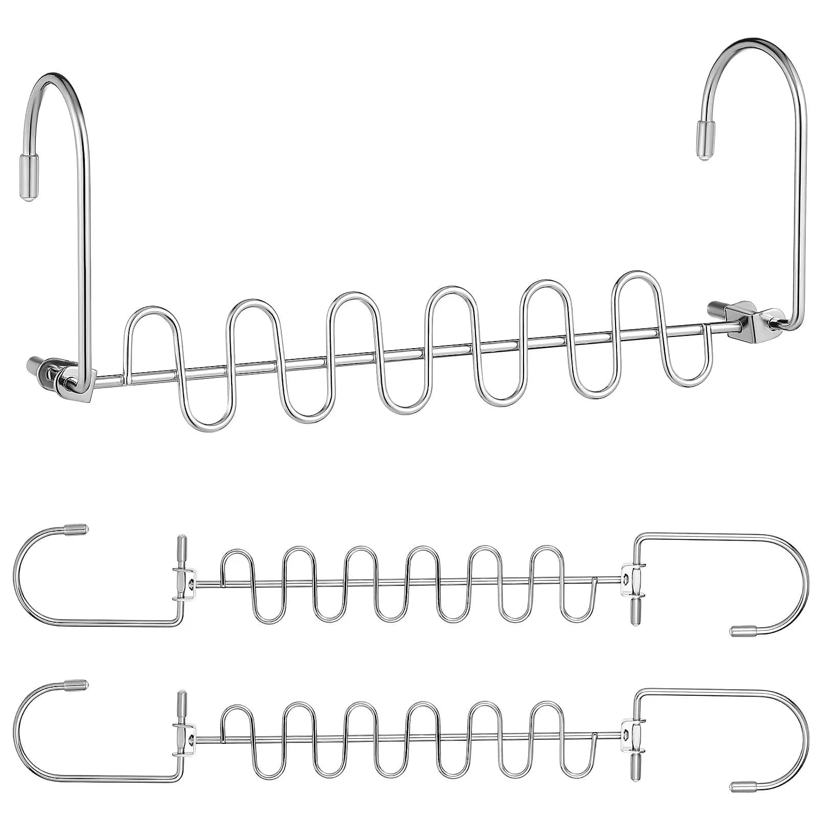 3Pcs Clothes Hanger Hooks Space Saving Metal Hangers Strong Closet Organizer Rack Heavy Coat Storage Closet Organization