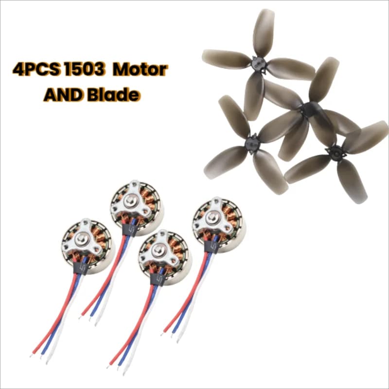 Produzione ad alta precisione NUOVO motore brushless 1503 combinato 4 pezzi con puntelli CW CCW per micro quadricottero drone FPV da 2,5-3,5 pollici