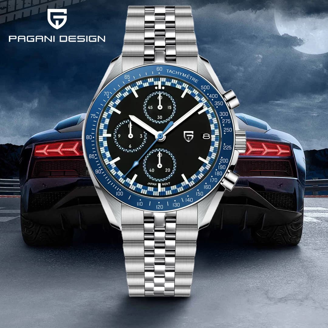 New Men's Watch PAGANI DESIGN 2026, Sport Chronograph at the Quartz, Japanese Movement VK67, Sapphire Glass AR, Watch from Polso