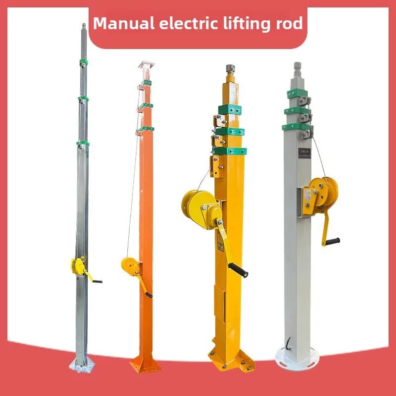 Portable Manual Electric Hydraulic Telescopic Mast 3 4 6 9m Lighting Pole Stand