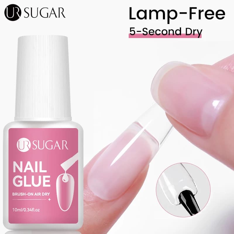 Necklace for Nails UR SUGAR 10ML Without Lamp, Gel for Fine Nails, Transparent Color, Nail Tools, Super Strong Sticker for Acrylic Tips and Strass